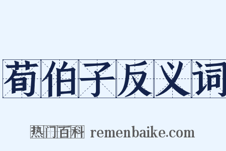 荀伯子反义词是什么意思的图片